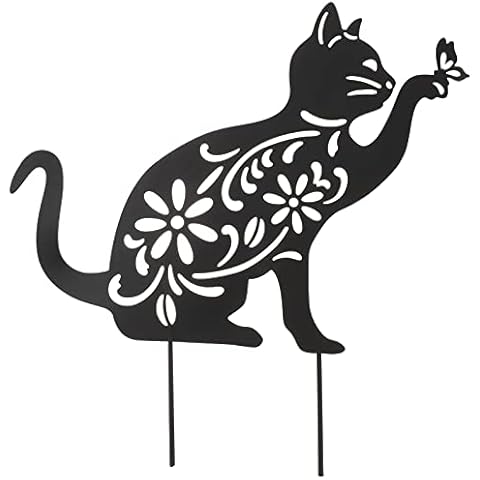 Silhouette Cat Decorative Garden Stakes by BESPORTBLE Cover