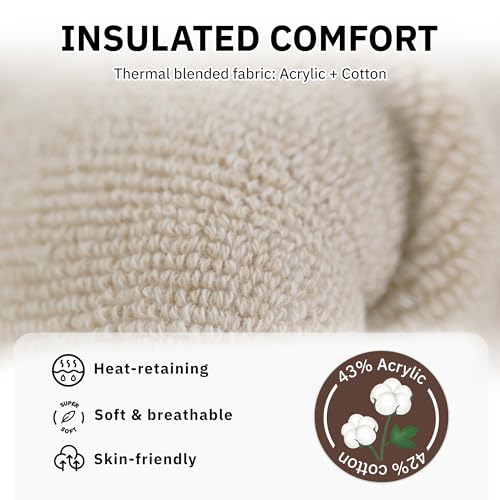 CLOSEMATE Womens Thick Full Cushioned Thermal Warm Boot Socks for Winter 3 Pairs4