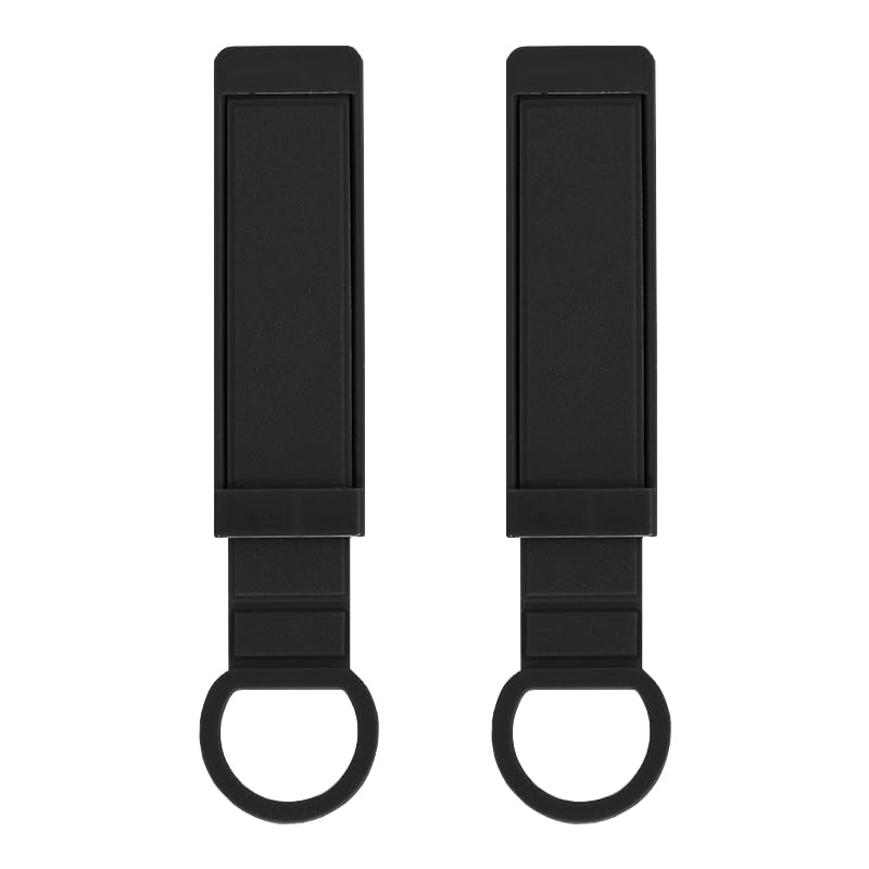 2-Pcs Universal Wristband Phone Holder with Push-Pull Buckle – Slim Ergonomic Grip, Nano Adhesive, Multi-Angle Adjustment – Classic Black