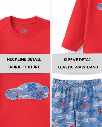 Image of Boys & Girls Premium Cotton Full Sleeves Print T-Shirt & Pyjama Set | Kids Clothing Set | Loungewear | Nightwear