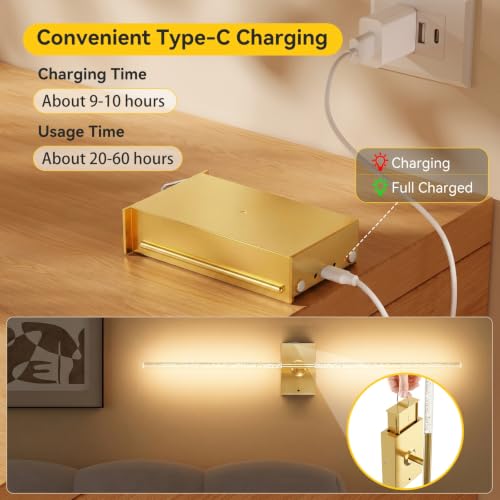 Image of Battery Operated Wall Sconces Set of 2, Remote, 10000mAh, Gold, Bubble