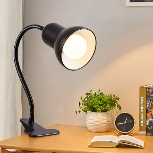 Clip on Desk Lamp, 360&deg; Rotating Ggooseneck Lamp, Ring Light, Revolutionary Eye-Caring Desk Lamp...