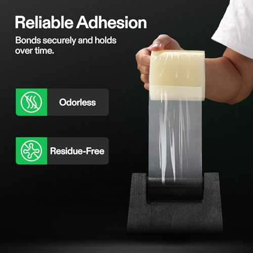 Image of VIVOSUN Greenhouse Repair Tape, 6.3 mil 4 inch x108' Weatherproof Clear Poly Patch Tape, Heavy Duty Greenhouse Sheeting Coverings Film Tape for Plastic Sheeting and Tents