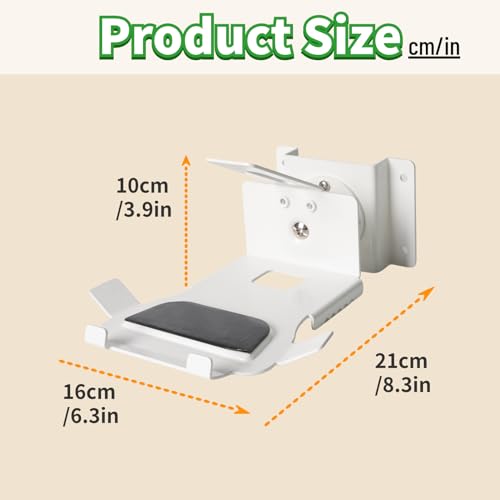 shinar Soporte de Pared de Metal para Sh0w 8 (3ª generación), Giratorio hasta 360°, inclinable -50°/+50°, Accesorio para Sh0w 8 3ª generación con gestión de Cables (Blanco) - imagen 2