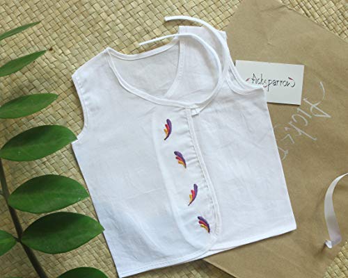 PICKSPARROW-Pure-Cotton-Embroidered-Newborn-Baby-ClothesJhablasVests-0-1-Month-Pack-of-4