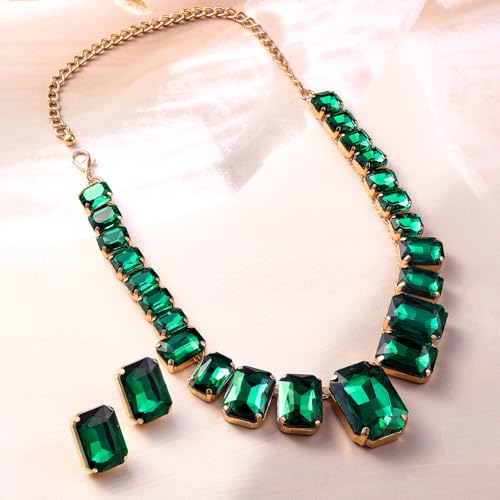 Image of Rubans Necklace Set Trendy Stylish Crystal Jewellery Gift for Women & Girls