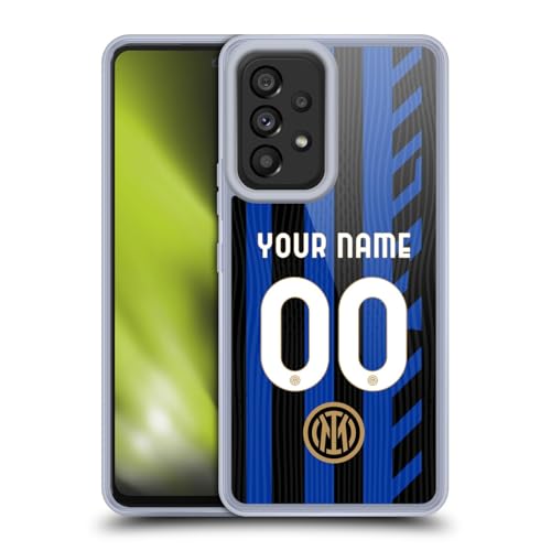 Licenza Ufficiale Personalizzata Personale Inter Milan Home Kit Custodia Protezione di Grado Militare Compatibile con Samsung Galaxy A53 5G 2022 gel