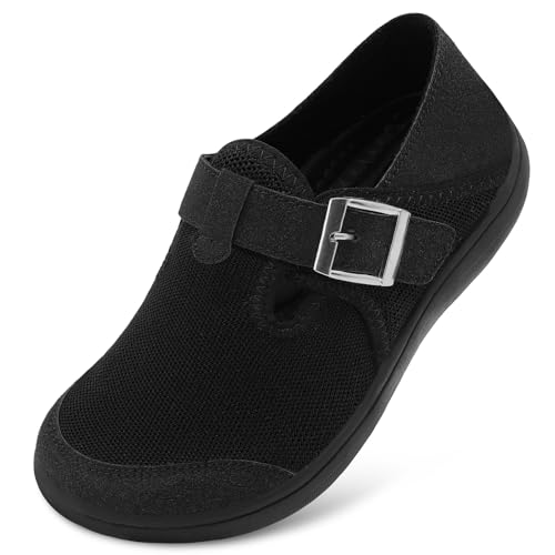 XIHALOOK Womens Slip on Walking Shoes Adjustable Wide Toe Shoes for Swollen Feet Breathable Zero...