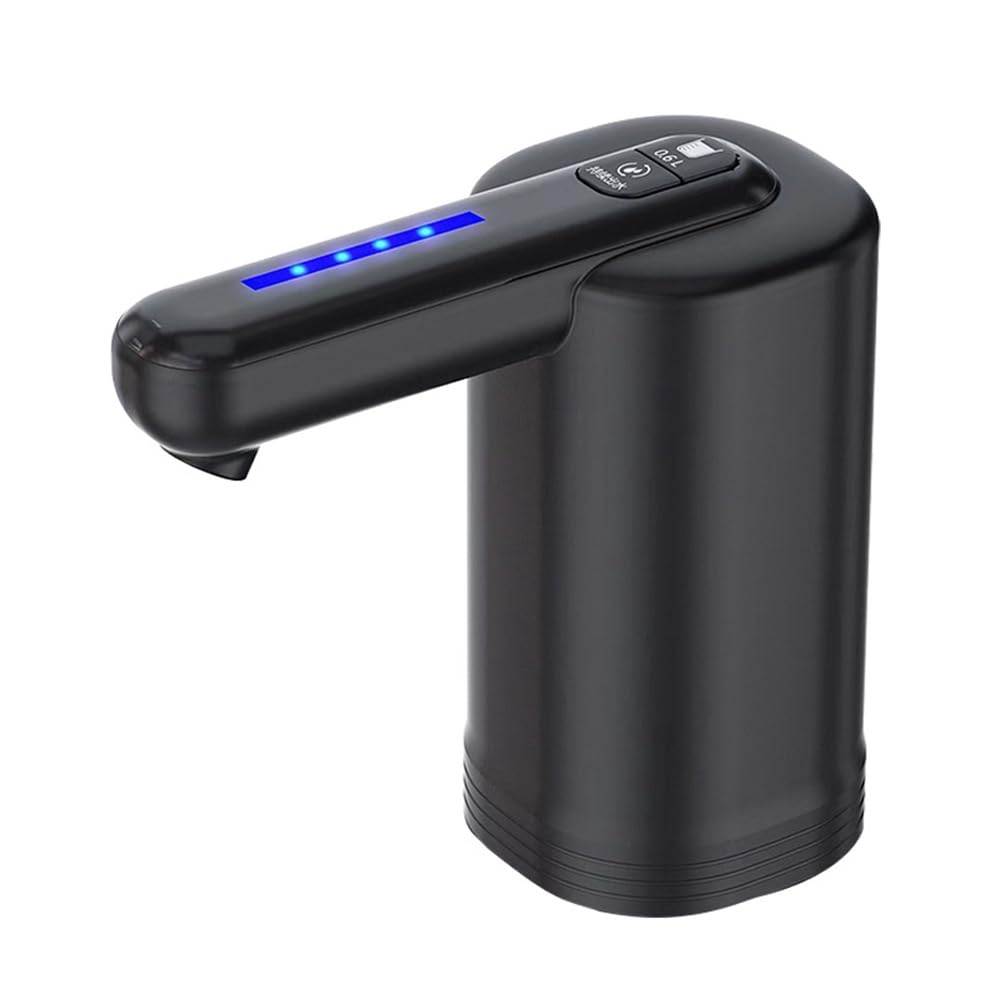 CTRLZS Water Dispenser for 5 Gallon Bottle, Universal 2-Motor Faster Pumping Water Pump, Portable USB Charging Black Easy to Use
