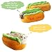 PAPIEEED Hotdog Haustier-Hundebett, warmes Hundehütte, Katzennest, waschbar, abnehmbares Katzensofa