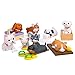 TangTanger 8 pcs (1 set) Kawaii Animal Dog Characters Toys Mini Figure Collection Playset, Cake Topper, Plant, Automobile decoration