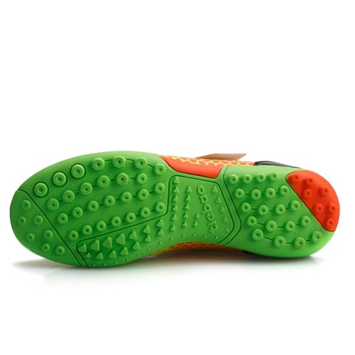 Kids Soccer Shoes Laceless Turf Outdoor Boys Girls TF Football Little Big Child Soccer Cleats3