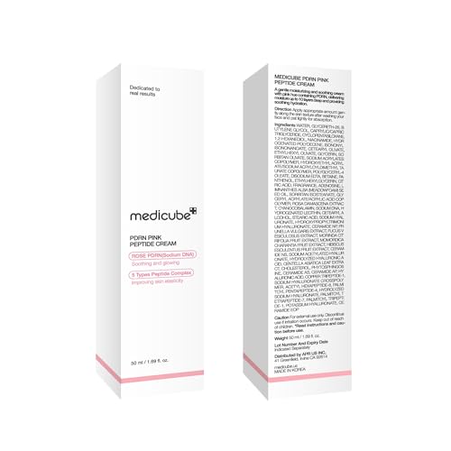 Image of medicube Rose PDRN Pink Hyaluronic Moisturizing Cream | Blemish Relief, Hydration & Elasticity Care - For the Look of Uneven Skin Tone & Pores, Korean Skincare, 1.69 fl. oz.