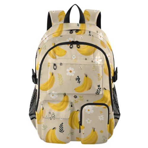 Mochila escolar de plátanos y frutas para portátiles de 17.5 pulgadas ideal para universidad y trabajo