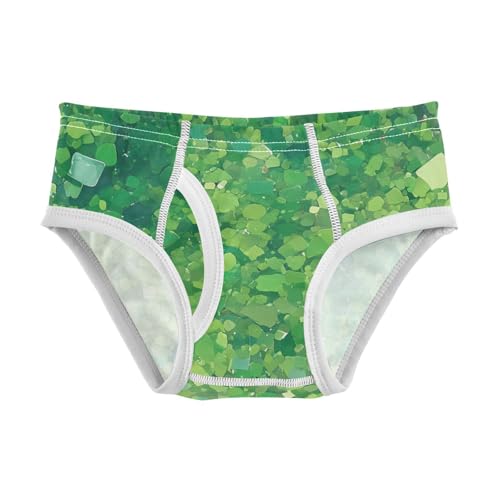 Green Glitter Texture Boys Toddler Comfort Kids Underwear Cute Undies