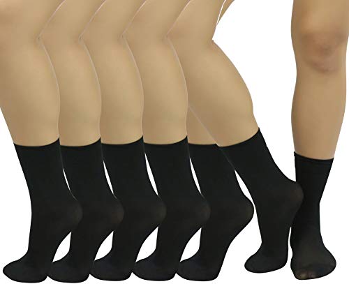 Image of ToBeInStyle Womens Pack of 6 Trouser Solid Print Anklet Socks