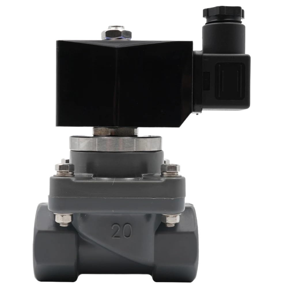 Compatible for Brando UPVC/CPVC Normally Closed Solenoid Valve DN15-50 Energy Saving Electric Valve 0.1~6bar(2",G_AC 110V_UPVC)