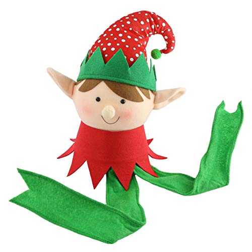 Athoinsu Adorable Christmas Elf Tree Topper Xmas Ornament Colorful Xmastree Holiday Party Decoration, 16'' #TOP1