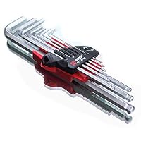 Würth Winkelschraubendreher Sortiment 9 tlg. mit Kugelkopf Sechskant Imbuss Lebenslange Zebra Qualität !!! – Ansicht 1