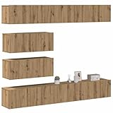 【6 Modules Polyvalents】 L’ensemble comprend 4 meubles 100x30x30 cm et 2 meubles 80x30x30 cm, permettant une installation personnalisée selon votre mur et votre style. Parfait pour créer un mur TV complet, un rangement horizontal élégant ou un ensemble mural fonctionnel dans un salon ou une entrée.