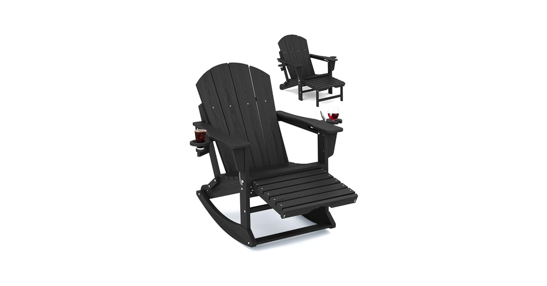 ADIRONDACK キャンパーズチェア 2脚セット ブラック Amazon.co