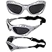 Birdz Eyewear Polarized Goggles Kite Surf Water Sport Surfing, Kayaking, Jetskiing PWC Personal Water Craft Silver Frame