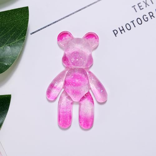 Image of Aesnefe Pocket Worry Bear Hug, Anxiety Relief Keepsake, Mental Health Encouragement Gift, Emotional Support Token, Stress Comfort Gift for Teens & Adults, Galaxy Pink