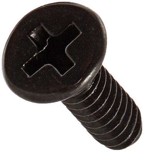 Small Parts 0406RPFB Steel Thread Rolling Screw for Metal, Black Oxide Finish, 82 Degree Flat Head, Phillips Drive, #4-40 Thread Size, 3/8