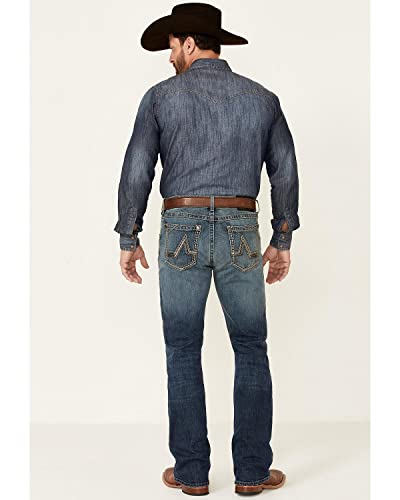 Wrangler Men's Rock 47 Slim Fit Bootcut Jeans - Pop (36x32) Blue