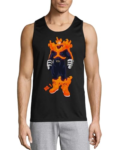 Débardeur en coton noir Anime 130 anti-irritation pour homme actif