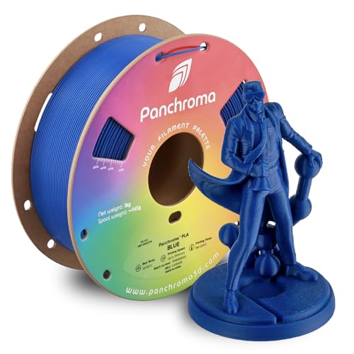 Panchroma PLA Blue 3D Printer Filament, 1.75mm, 1kg Spool, Easy to Print, High Speed Printing, Tangle Free, AMS Compatible, Perfect for Toys, Decor, Miniatures, Models & Cosplay