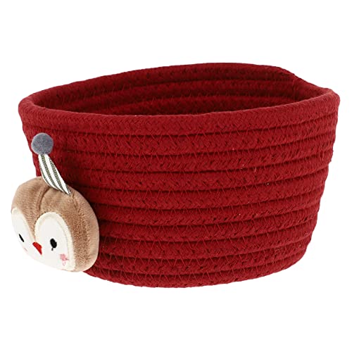 Cotton String Storage Box Multicooker Versatilen Woven Storage Basket Cotton Rope Basket Storage Baskets Toy Storage Organizer Basket with Handle Woven Rope Basket Small Basket