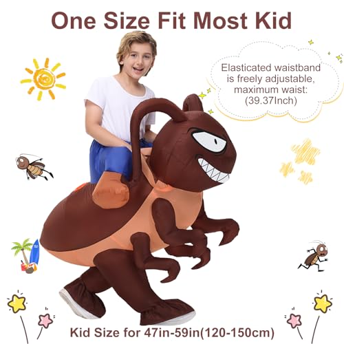 Disfraz inflable de cucaracha para niños miniatura 2