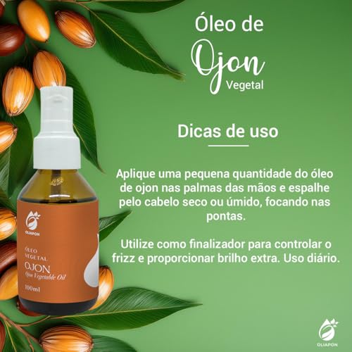 Óleo Vegetal de Ojon 100% Puro - Hidratação Intensa para Pele - Brilho e Maciez - Ácidos Graxos Esse