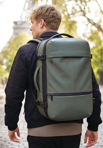 Image of IKYWT 80L Vacuum Seal Travel Backpack with Compression System | Expandable, 5kPa High Power Pump, 17 inch Laptop Compartment, TSA Lock, Water-Resistant