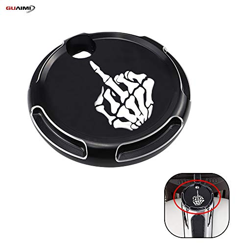 GUAIMI Fuel Tank Door Cover Dash Accessories Compatible with Harley Touring Electra Street Glide FLHX FLTR FLHT 2008-2018 - Middle Finger