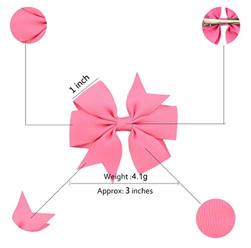Choicbaby 564-60PCS 3 Inches Boutique Grosgrain Ribbon Pinwheel Hair Bows thumb #2
