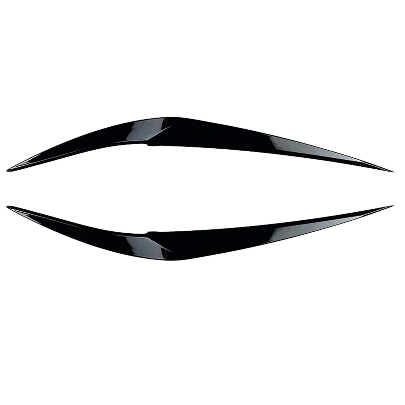 Car Front Headlight Eyebrow Eyelid Trim Lamp Cover Brow Sticker for X1 F48 2016 2017-2020 Auto Accessories(Glossy Black)
