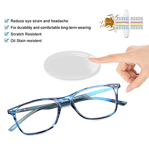 Henotin 2 Pack Blue Light Blocking Progressive Multifocus Reading Glasses For Women Men,Progressive Readers With Spring Hinge thumb #4