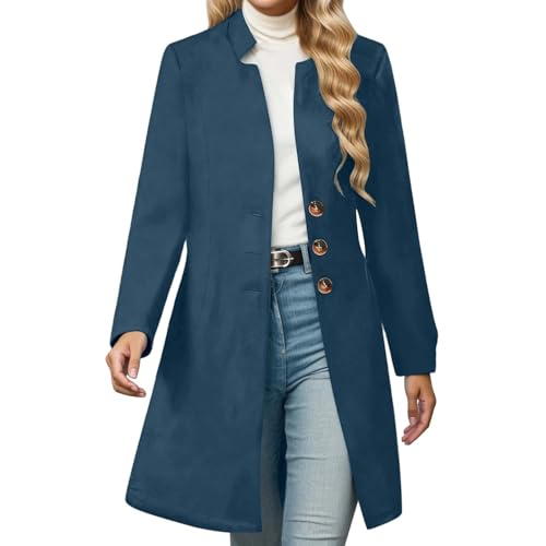 Manteau en laine chaude automne hiver long élégant manteau d'hiver doux confort veste pour femme
