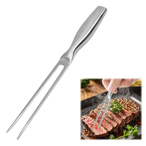 1PC Ergonomically Designed Stainless Steel Meat Carving Fork, Dishwasher Safe for Turkey, BBQ & Roast - Ideal Kitchen Tool