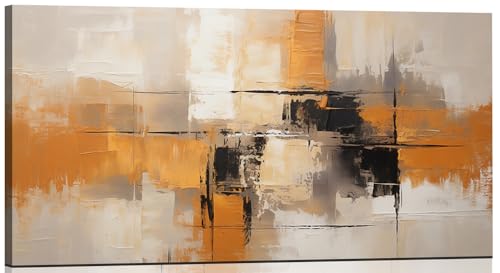 Sense&Sensitivity Arts Modern Orange Abstract Wall Art - Premium ...