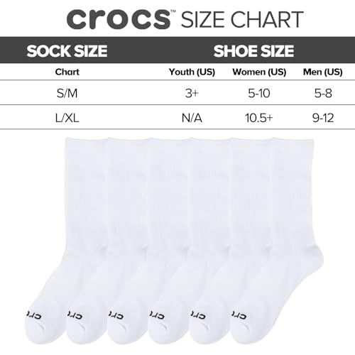 Crocs Crew Socks for Men and Women 3 Pairs Arch Support Seamless Toe Comfort Soft Sock4