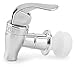 Cornucopia Brands Push Style Spigots for Beverage Dispenser Carafes (2-Pack), Replacement Lever Pour Spouts, Chrome Design Lock Open Style