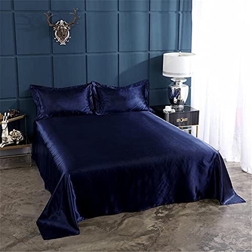 Drap plat en soie satinée pour rafraîchir vos nuits d'été en lit queen