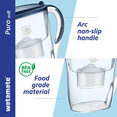 Image of Puro ACFT, 2.6 LTR Activated Carbon Water Filter jug /Pitcher (White)
