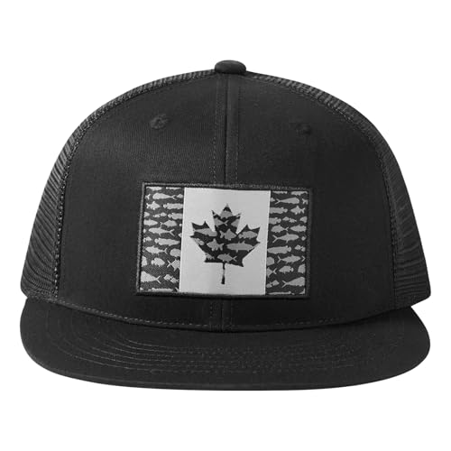 Image of BASSDASH Flat Brim Trucker Cap Adjustable Snapback Hat Mesh Back for Men Women
