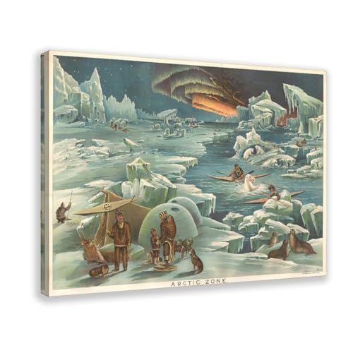 Impression Arctic Zone 1893 authentique de Levi W Yaggy sur toile de coton tendue
