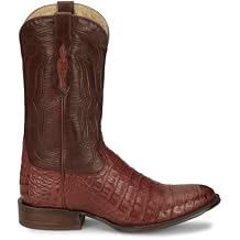 Tony Lama Mens Tremaine Croc Embossed 12 Inch Round Toe Dress Boots Mid Calf - Brown - Size 9.5 D