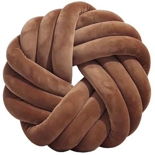 PromCaeruyn Cojín Decorativo, Cojín con Nudos, Decoración Estética Redonda Elegante para Sofás Camas Dormitorios Salones Residencias Universitarias Oficinas(I)